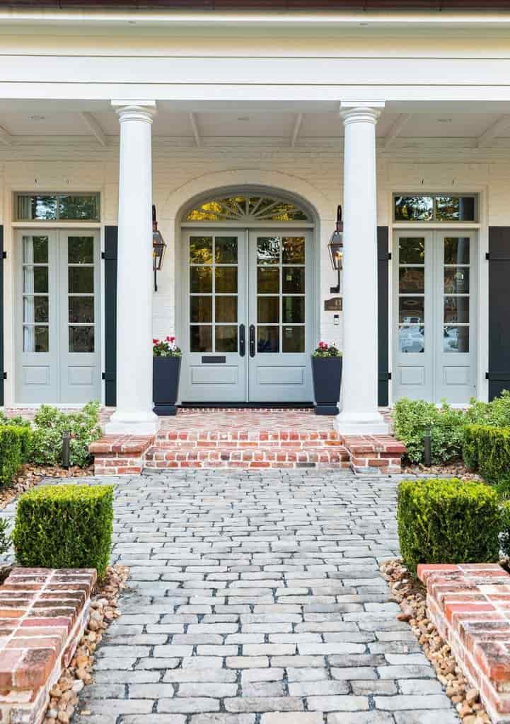 How to Prepare Your Home for a Front Door Replacement 3 colonial front porch brick path d8dd35cd 07a5e2d604f3450ba6db3b488094b4df 721x1024 1