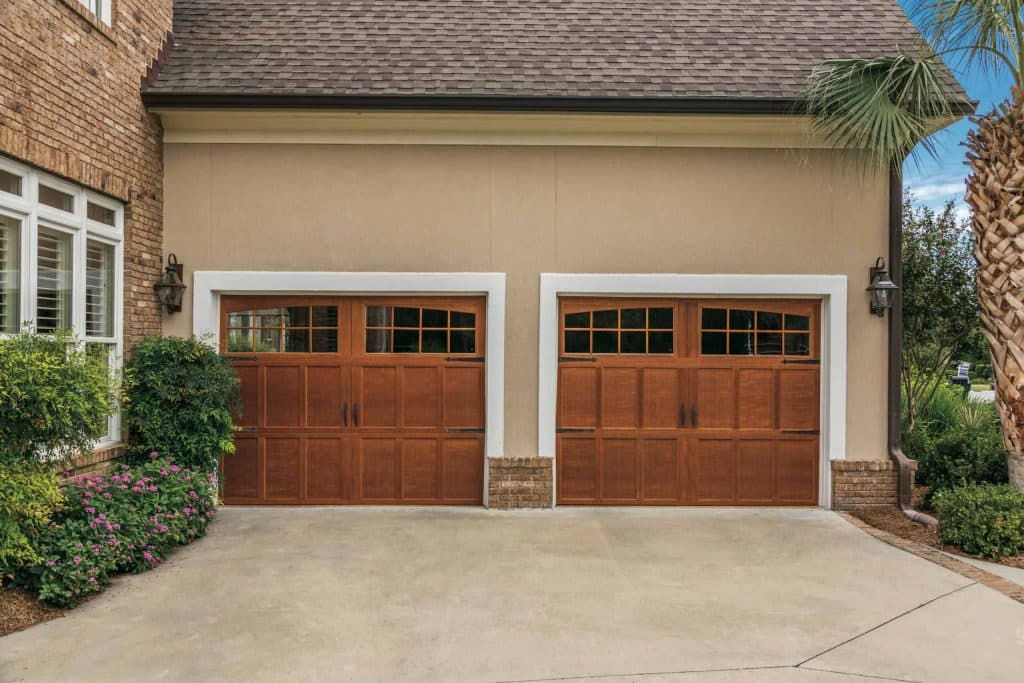 Garage Door Repair Burlington: Residential and Commercial Doors Expert 3 Carriage House Horizontal Vertical Overlays Model 7540 307 Mahogany 16 Arched 2560x1707 1 1024x683 1