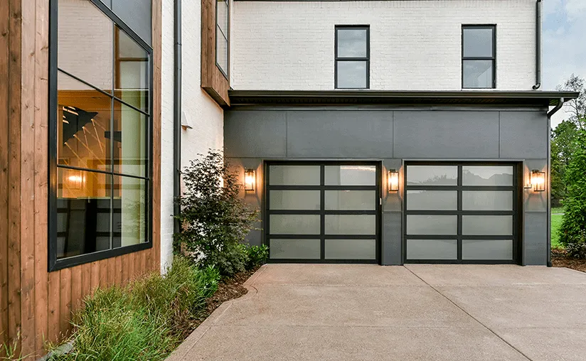 Garage Doors 1 avante ax frosted black single garage door