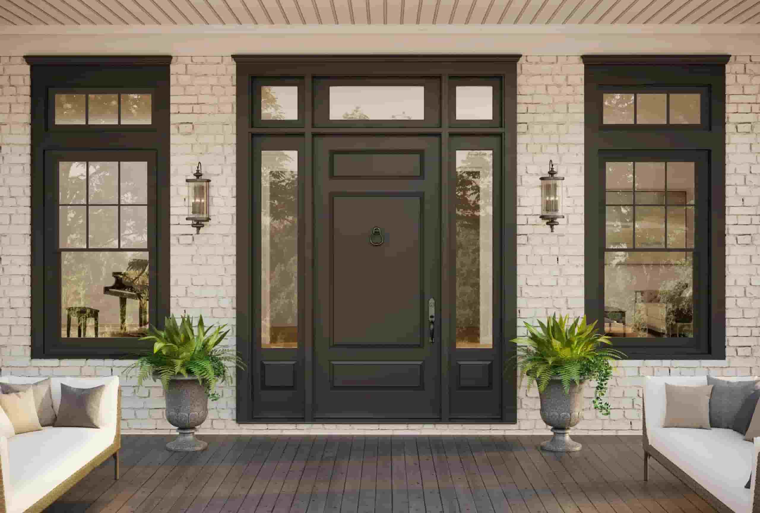 Front Doors Aurora: Cost of Replacement - Your Complete Investment Guide 3 trustile traditional style black front door scaled 1