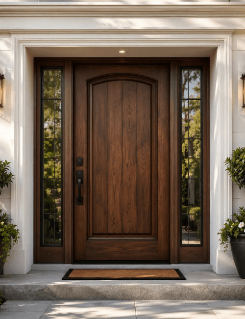 wood front door