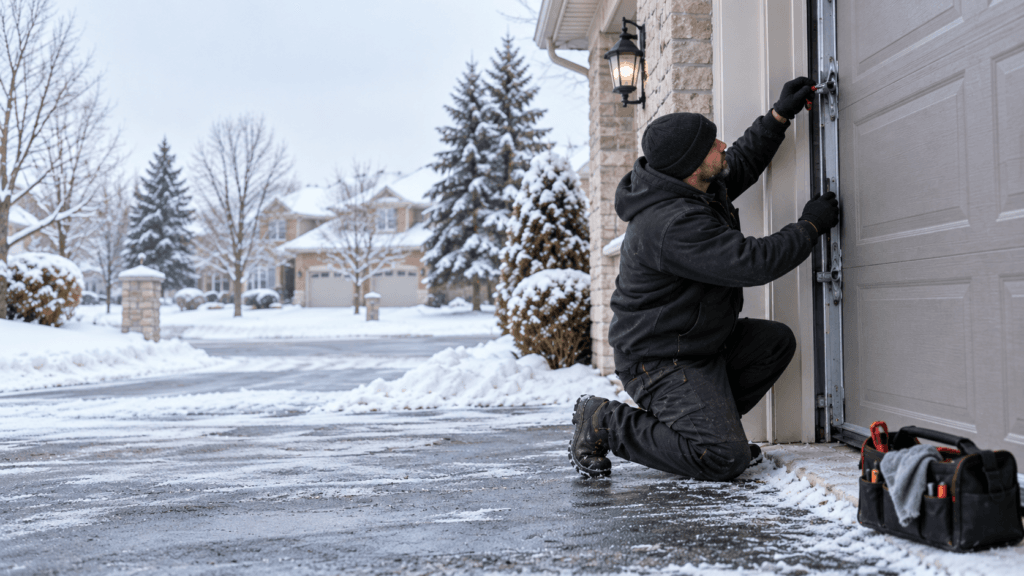 garage door maintainence in winter