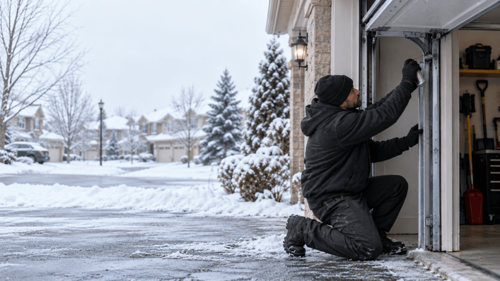 garage door winter maintenance